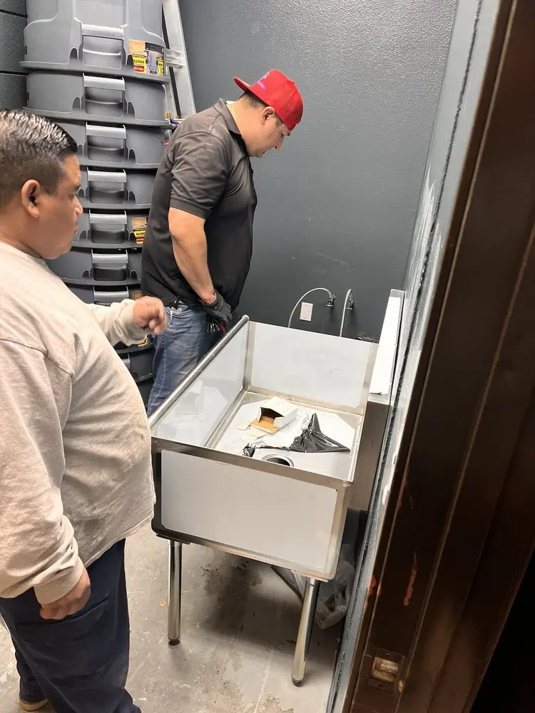 Commercial plumbing and sink installation in New Alexandria